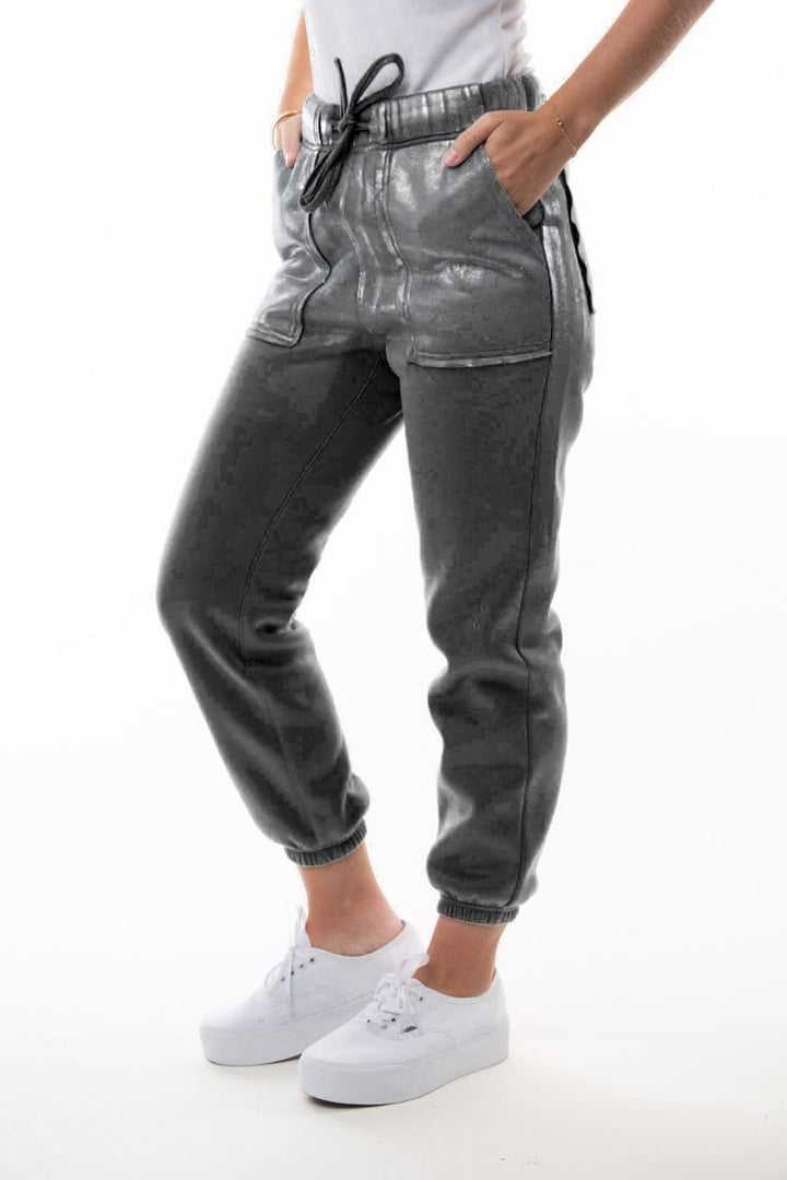 HIGE WAISTED SOLID KNIT JOGGER  PANTS