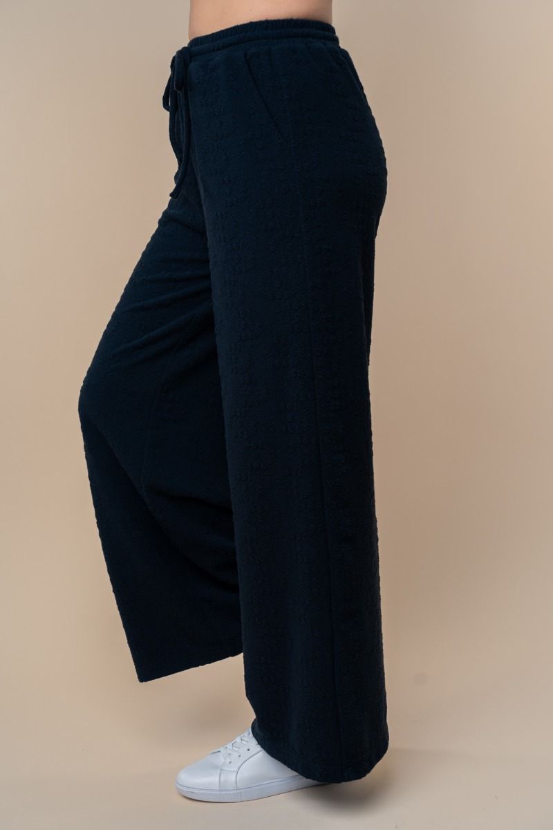 HIGH WAISTED SOLID PANTSWITH ELASTIC WAIST