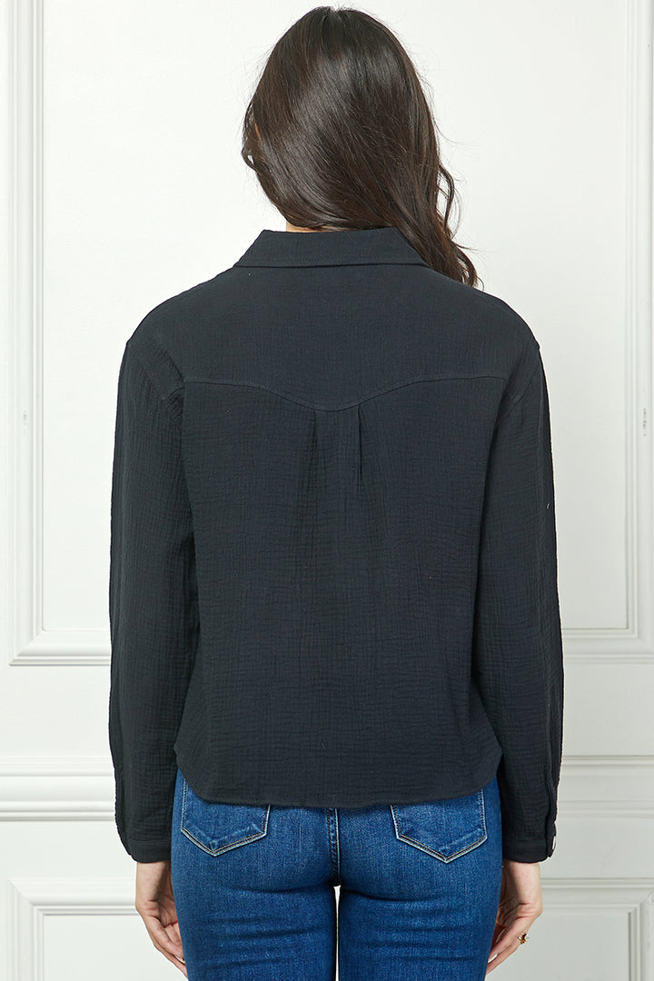 LONG SLEEVE BUTTON DOWN BLOUSE