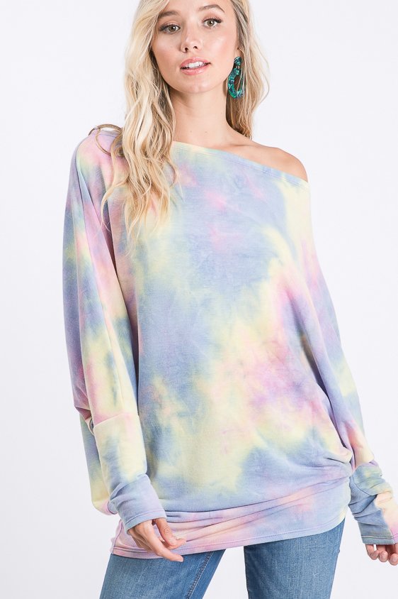 TIE DYE PRINT TOP HMST1371-51