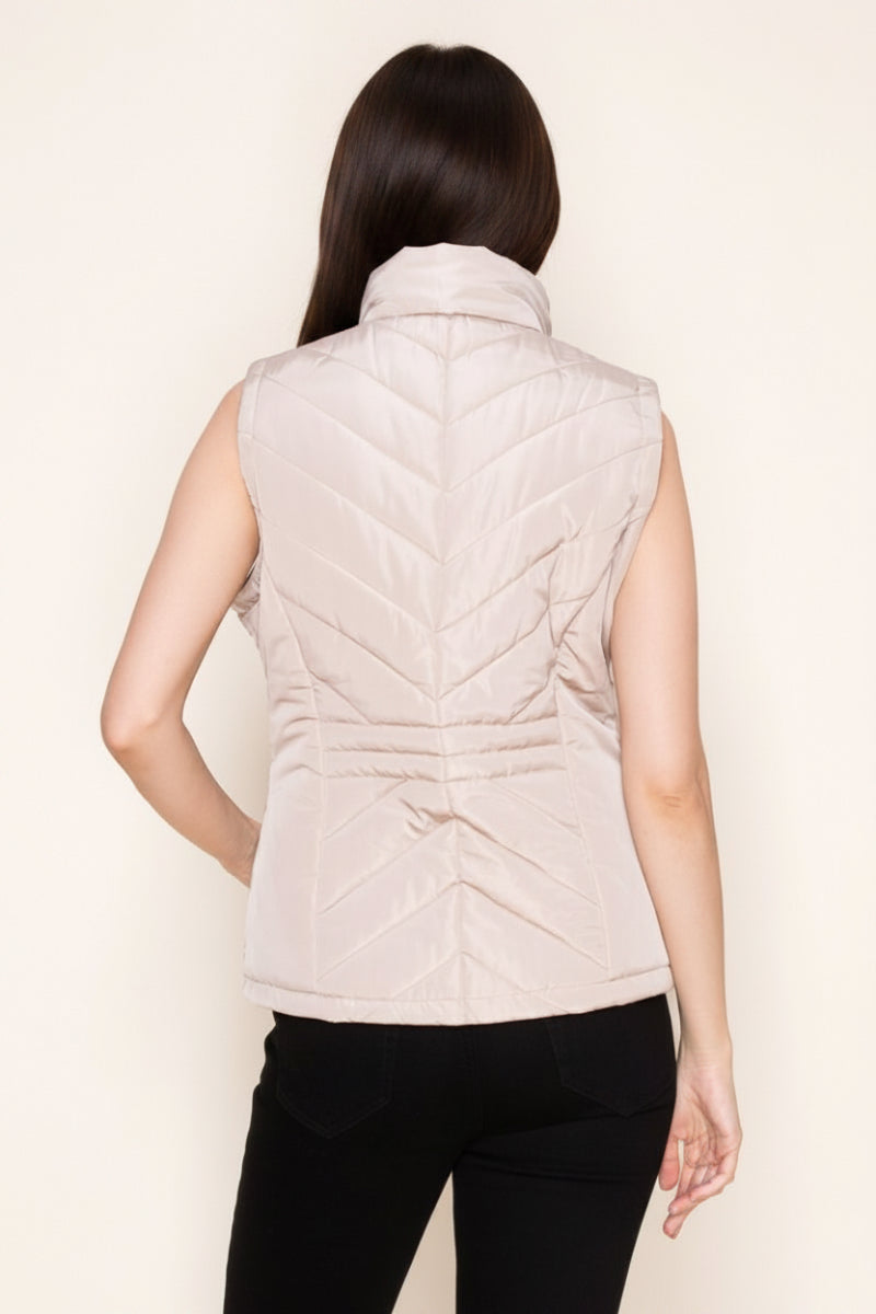 SLEEVELESS VEST WITH ZIP-UP-WBT11161XL