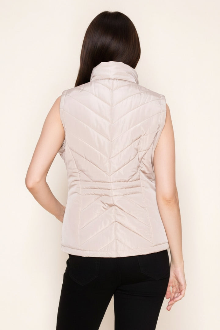 SLEEVELESS VEST WITH ZIP-UP-WBT11161XL