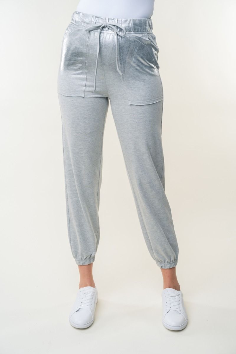 HIGE WAISTED SOLID KNIT JOGGER  PANTS