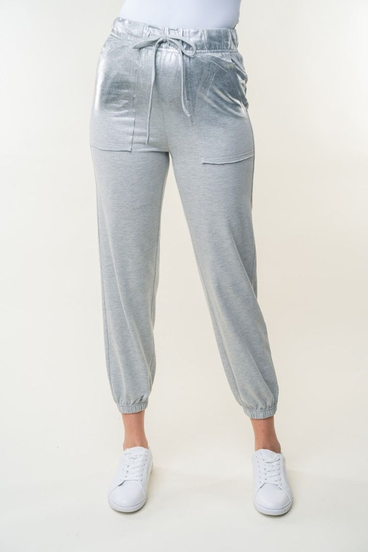 HIGE WAISTED SOLID KNIT JOGGER  PANTS