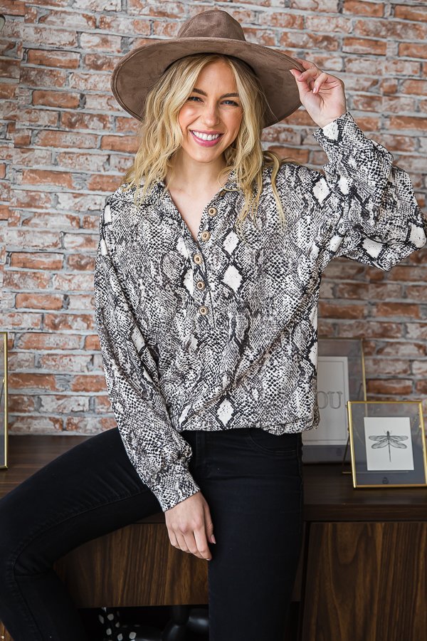 COLOR SNAKE TOP  HMET7324-11