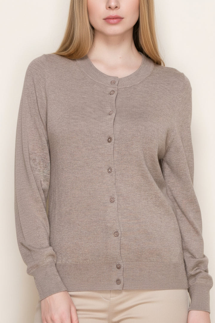 BUTTON DOWN LONG SLEEVE CARDIGAN WBT10768XL