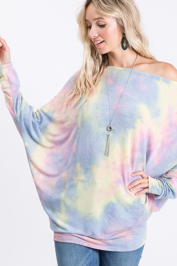 TIE DYE PRINT TOP HMST1371-51