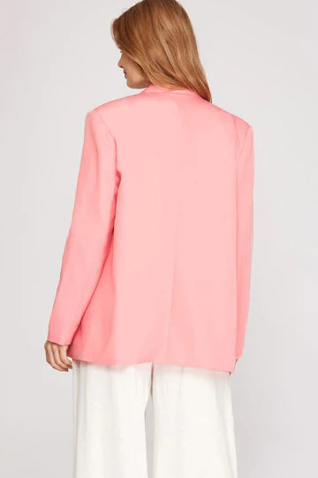 DOUBLE BREASTED BUTTON LONG SLEEVES BLAZER JACKET