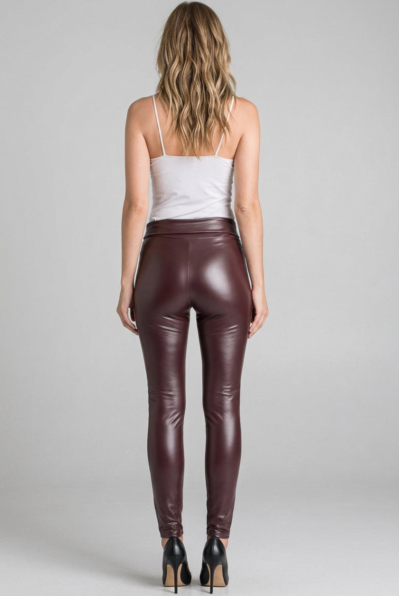 FAUX LEATHER SLIM FIT LEGGINGS HMSP1060