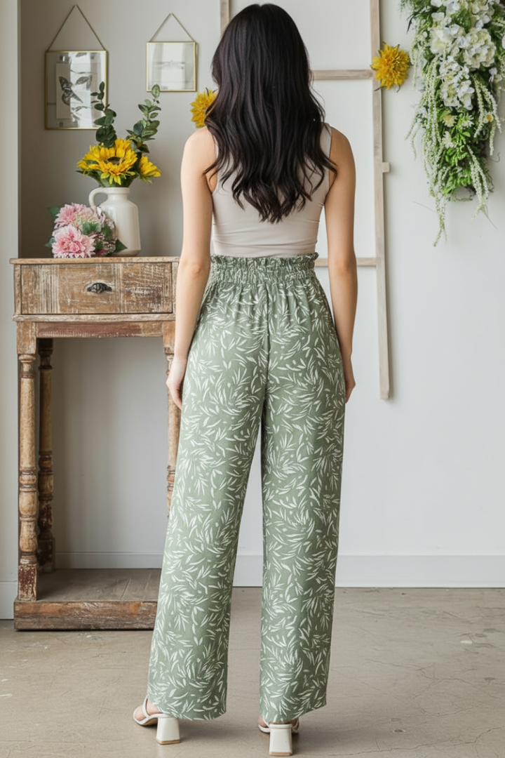 GEOMETRIC PRINT CASUAL PANTS-HMEP6700