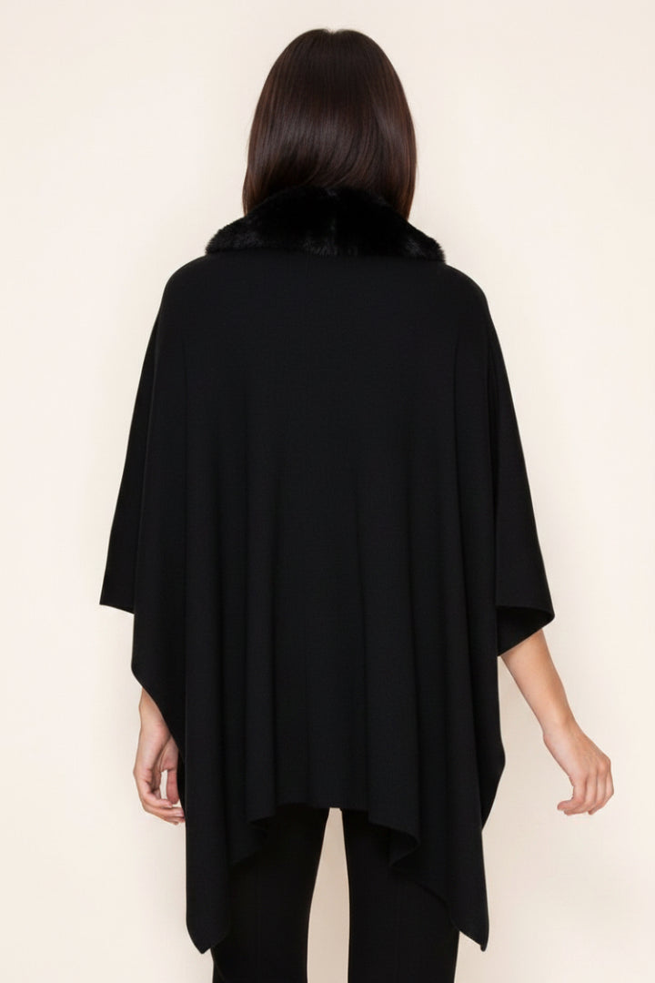 3/4 SLEEVE FUR NECKLINE COVER-UP-WBT11143XL