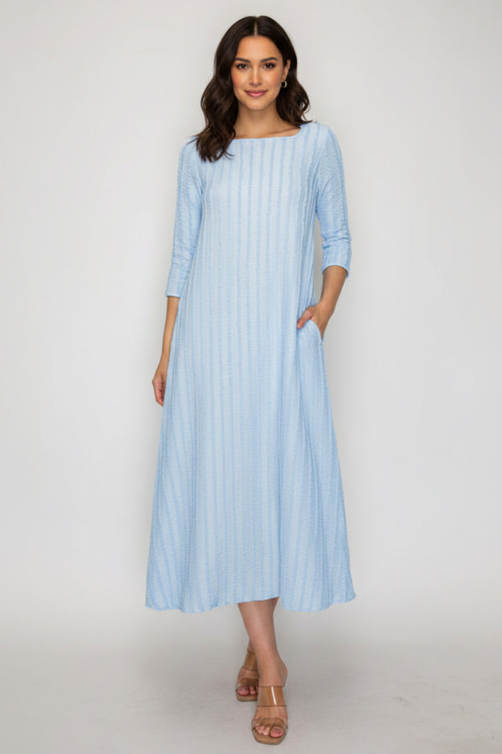 A-LINE SQUARE NECK MIDI DRESS SHVL5944-A