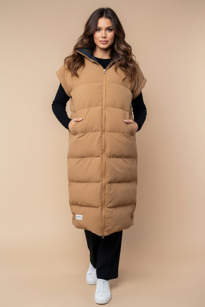 SLEEVELESS SOLID VLONG VEST WBT10460XL