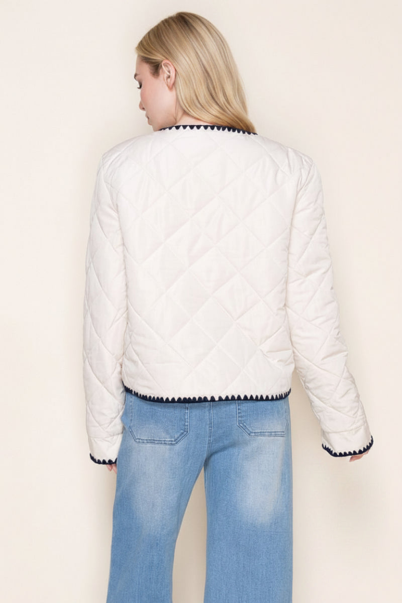 PLUS SIZE BUTTON DOWN LONG SLEEVE JACKET WB11160P