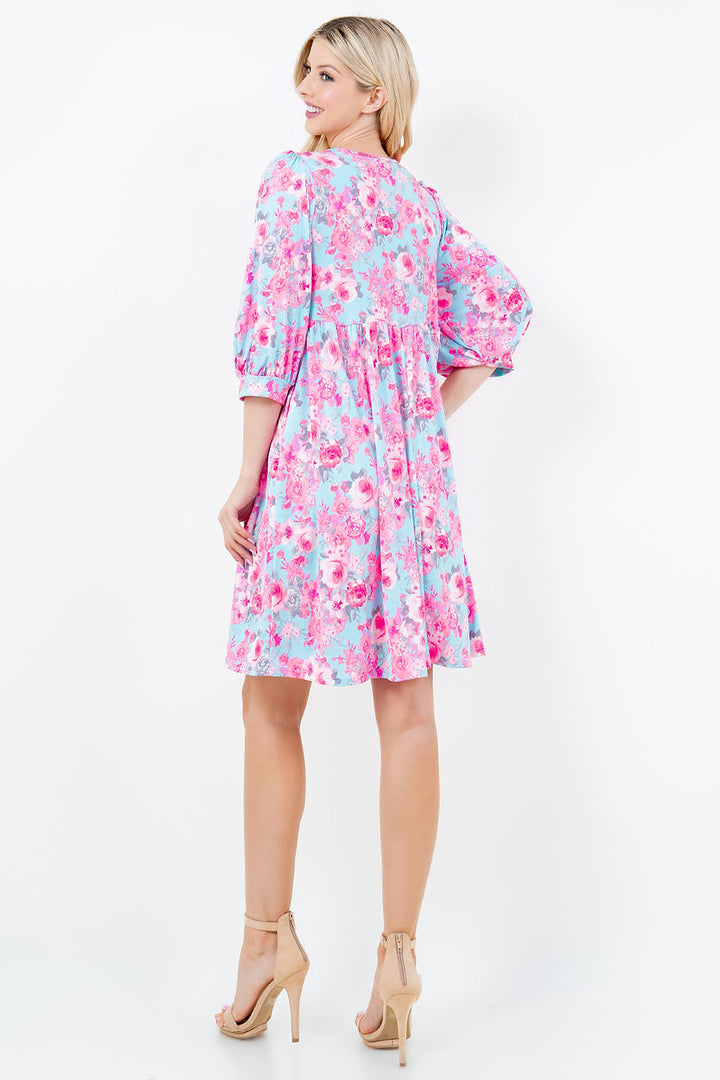 BABYDOLL SQUARE NECK MINI DRESS-SHVC5536