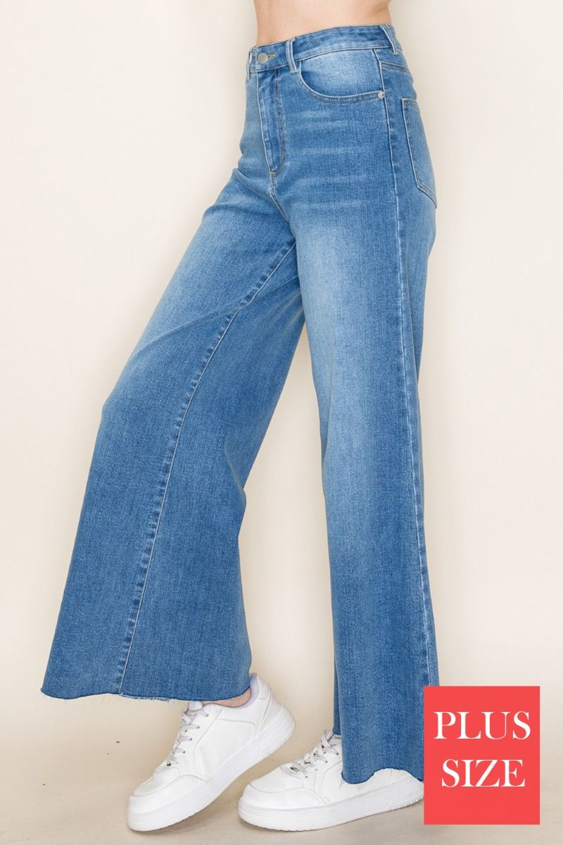 PLUS SIZE HIGH WAISTED DENIM JEANS WBP80242XL