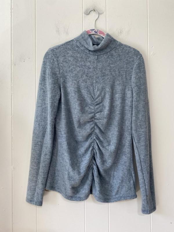 RUCHED MOCK NECK TOP TS13659SA.