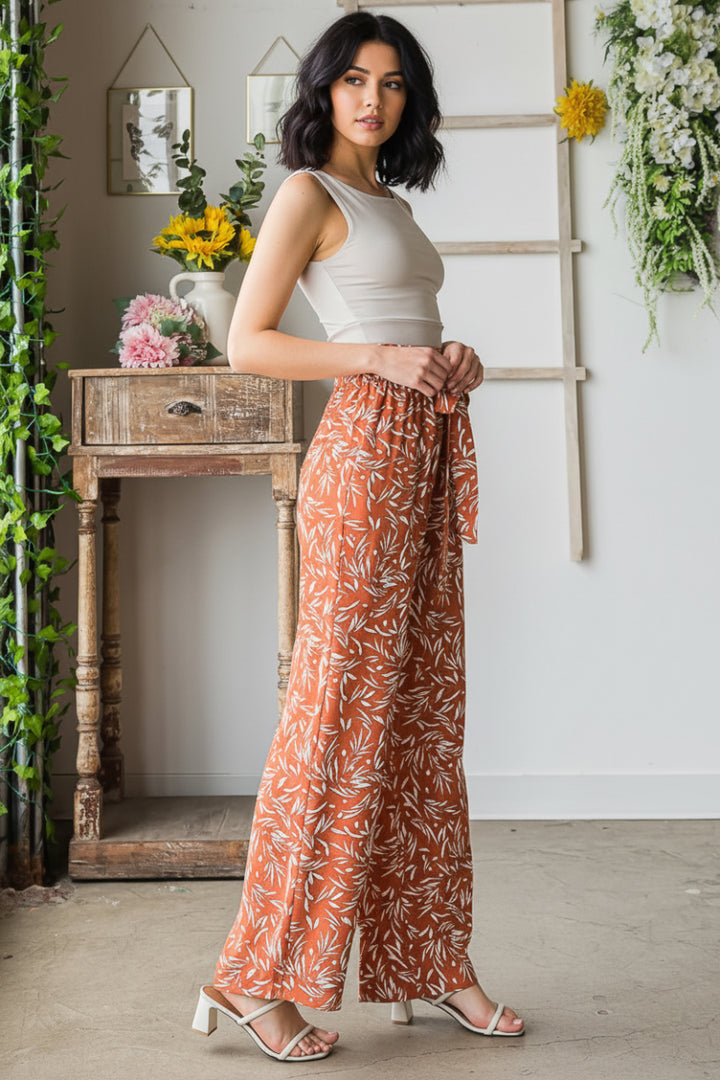 GEOMETRIC PRINT CASUAL PANTS-HMEP6700
