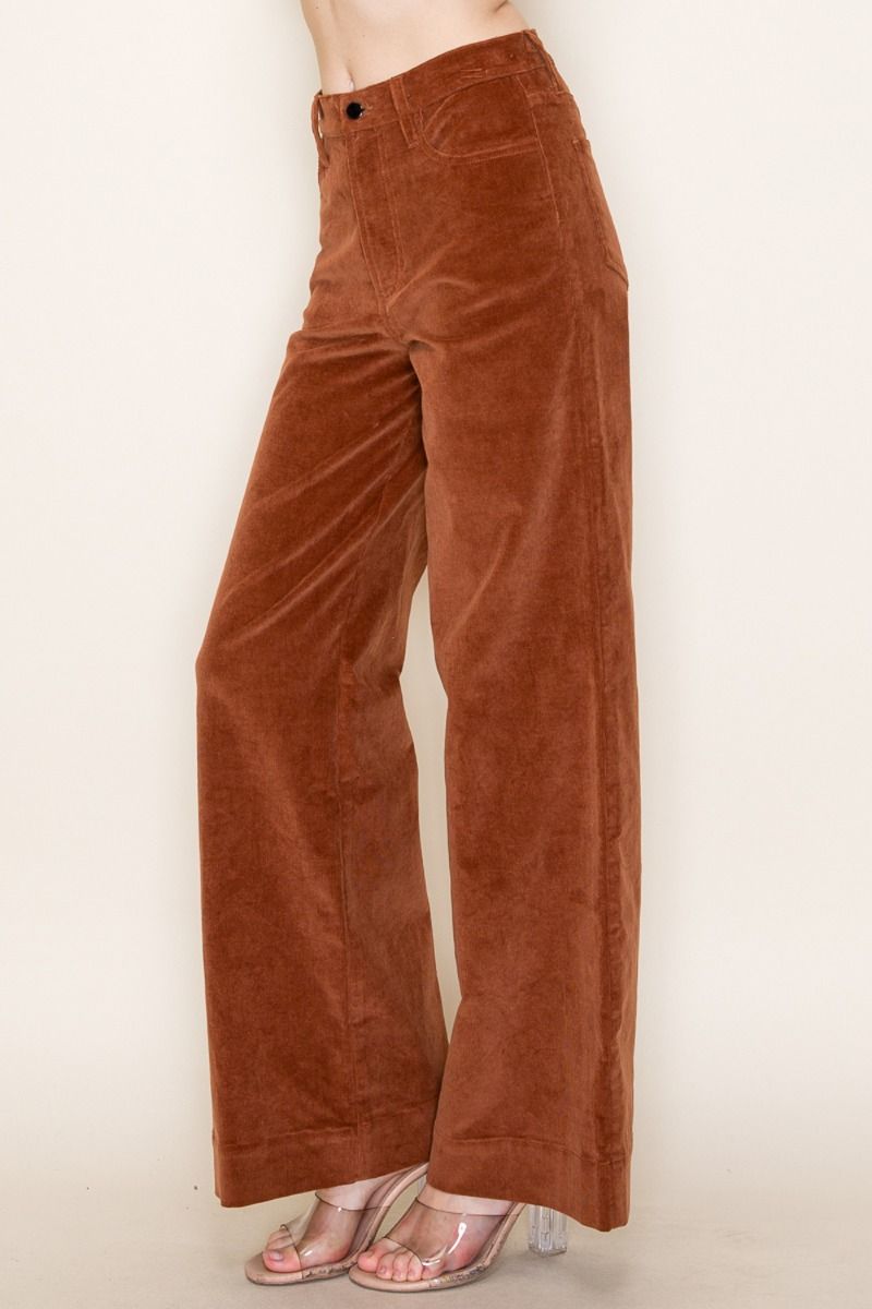 HIGH WAISTED SOLID LONG PANTS-WBP80235XL