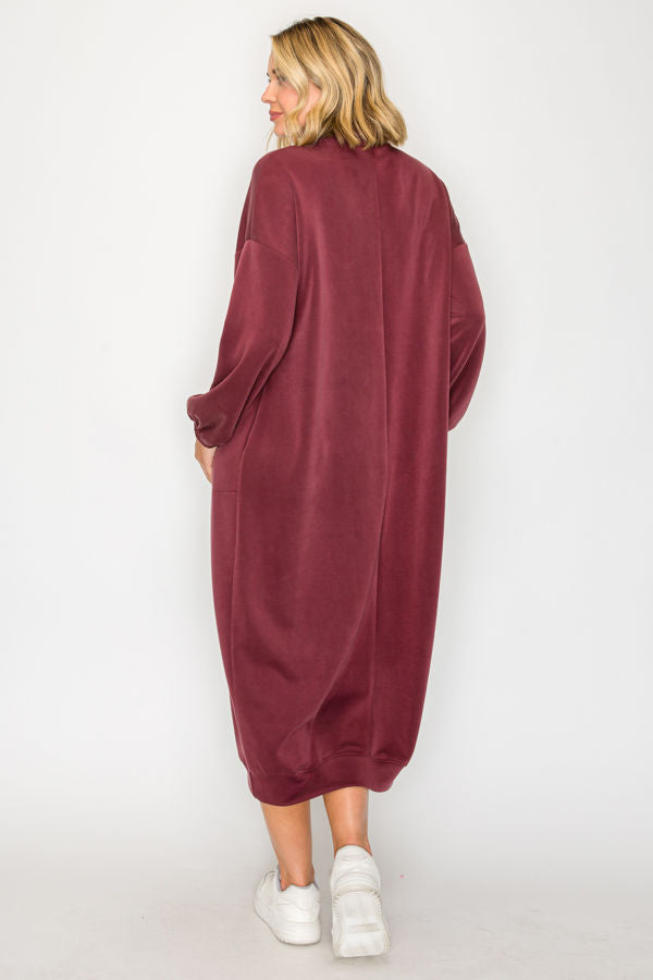 EFFORTLESSLY CHIC LOUNGE PLUS SIZE MIDI DRESS