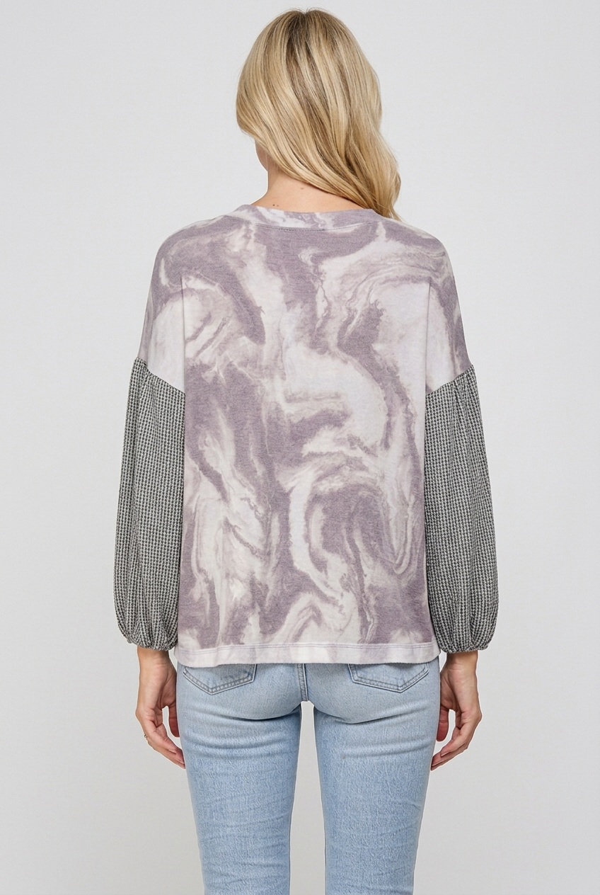 Marbled top full-back studio view