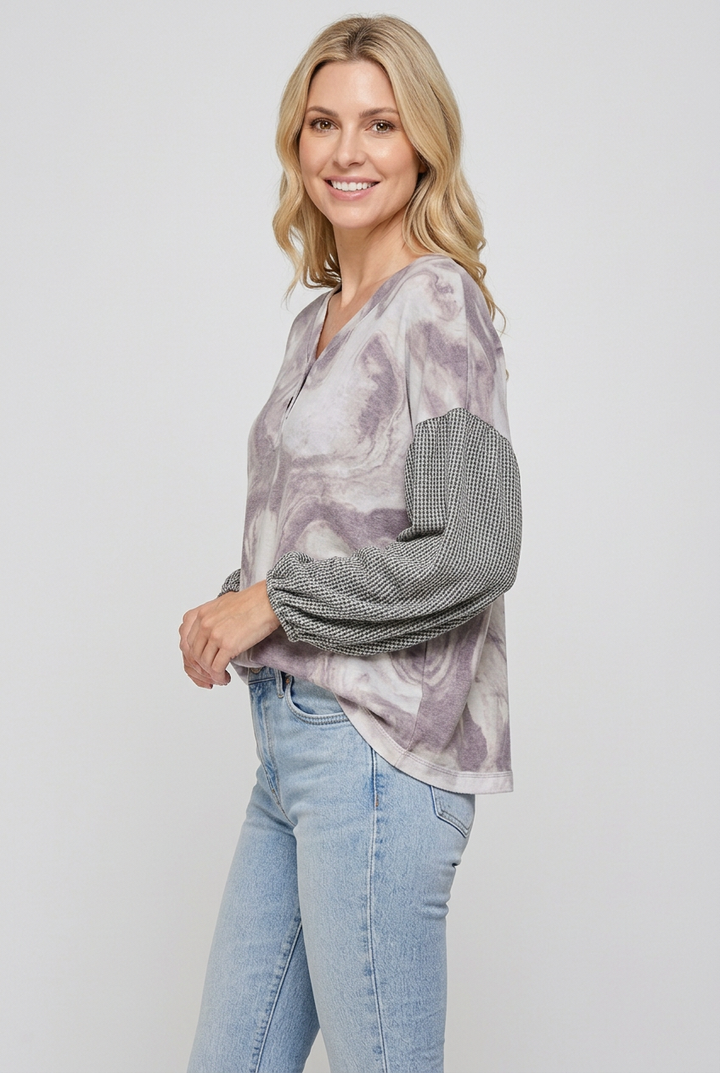 Marbled top side studio view