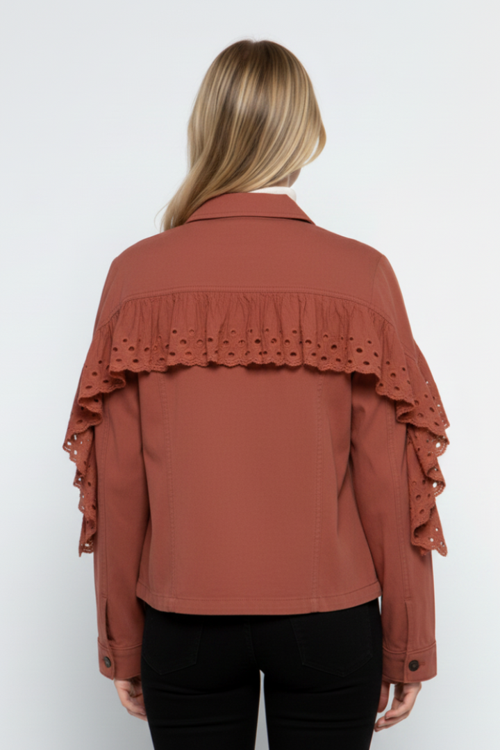 CLAY EYELET BUTTON -UP JACKET MJK8722-
