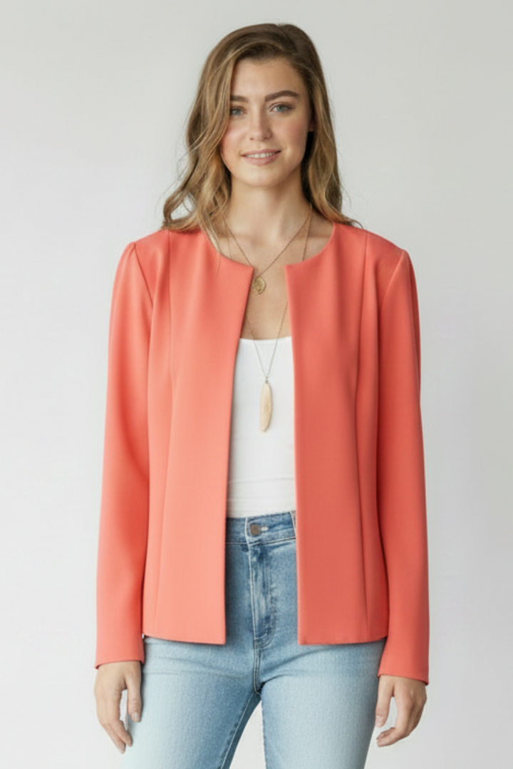 LONG SLEEVE OPEN BLAZER TOP HMEJ6702