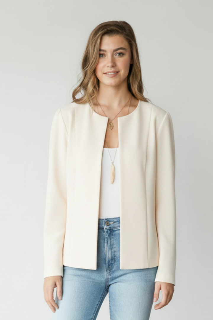 LONG SLEEVE OPEN BLAZER TOP HMEJ6702