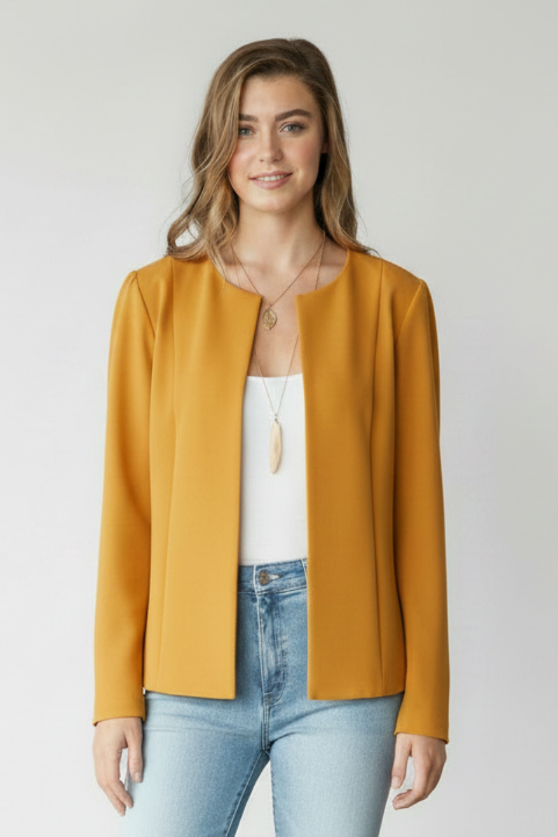LONG SLEEVE OPEN BLAZER TOP HMEJ6702