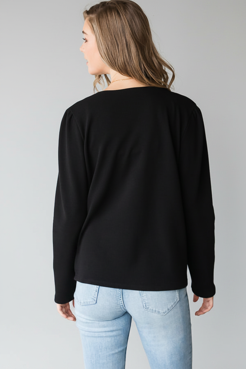 LONG SLEEVE OPEN BLAZER TOP HMEJ6702