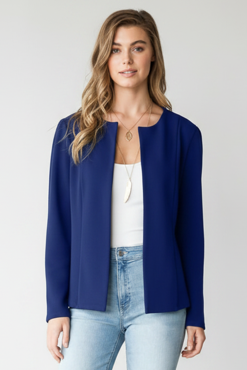 LONG SLEEVE OPEN BLAZER TOP HMEJ6702