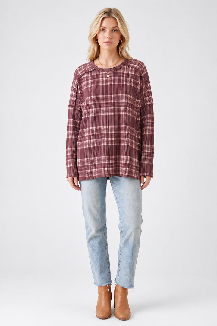 URBAN RIB LONG SLEEVE KNIT TOP HMET7690