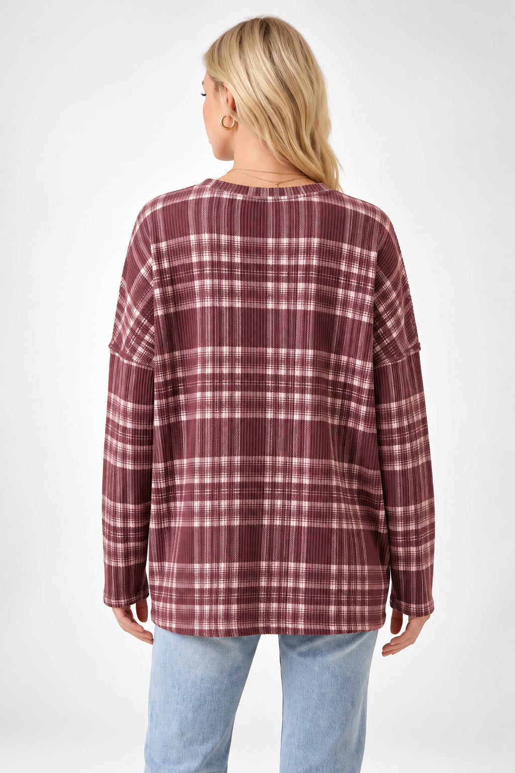 URBAN RIB LONG SLEEVE KNIT TOP HMET7690