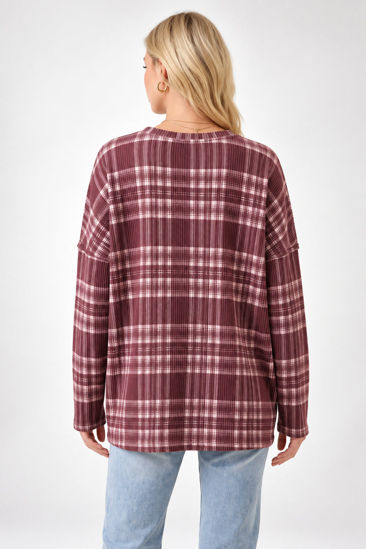 URBAN RIB LONG SLEEVE KNIT TOP HMET7690