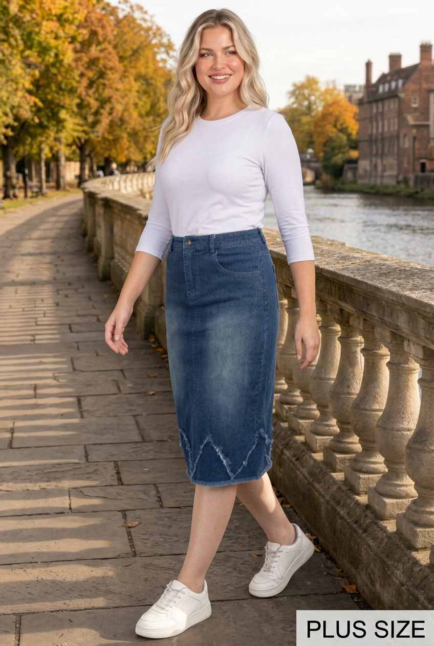 Plus-size half-side lifestyle view