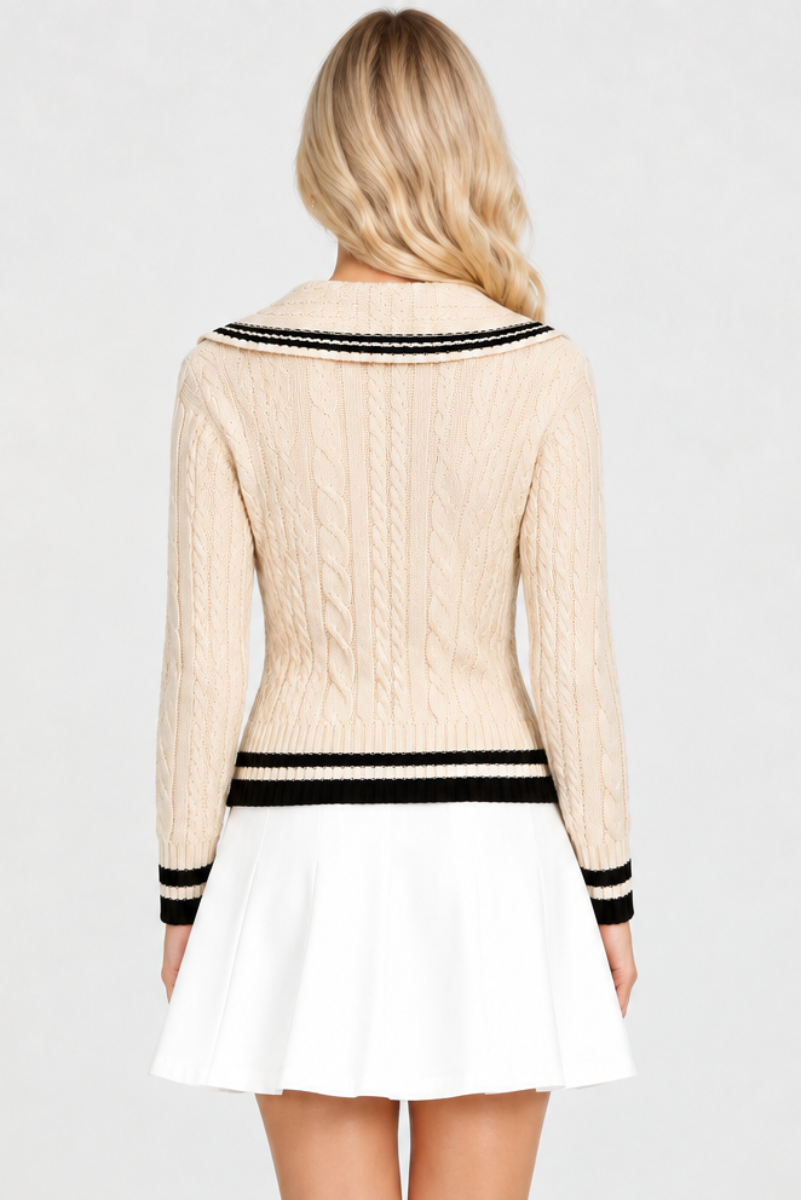 Product photo, blonde model, full back pose, studio background