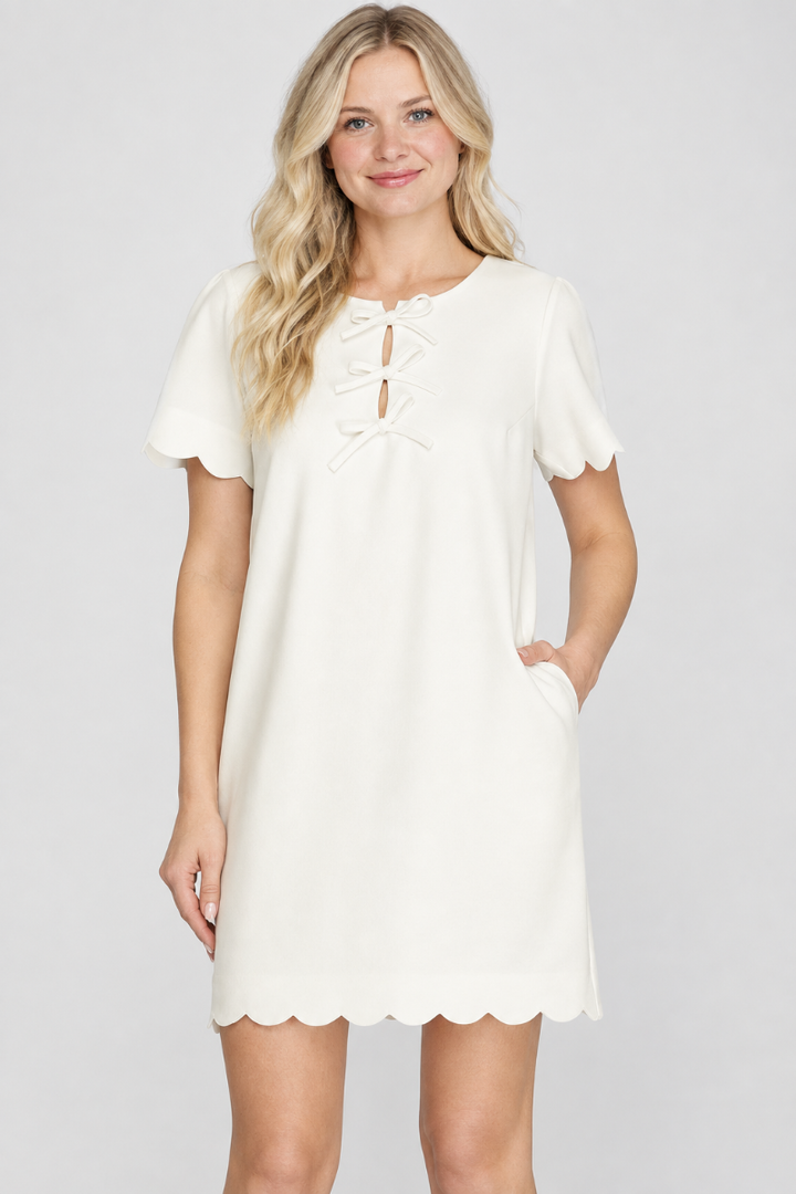 Product photo, new blonde model, studio background, outfit preserved