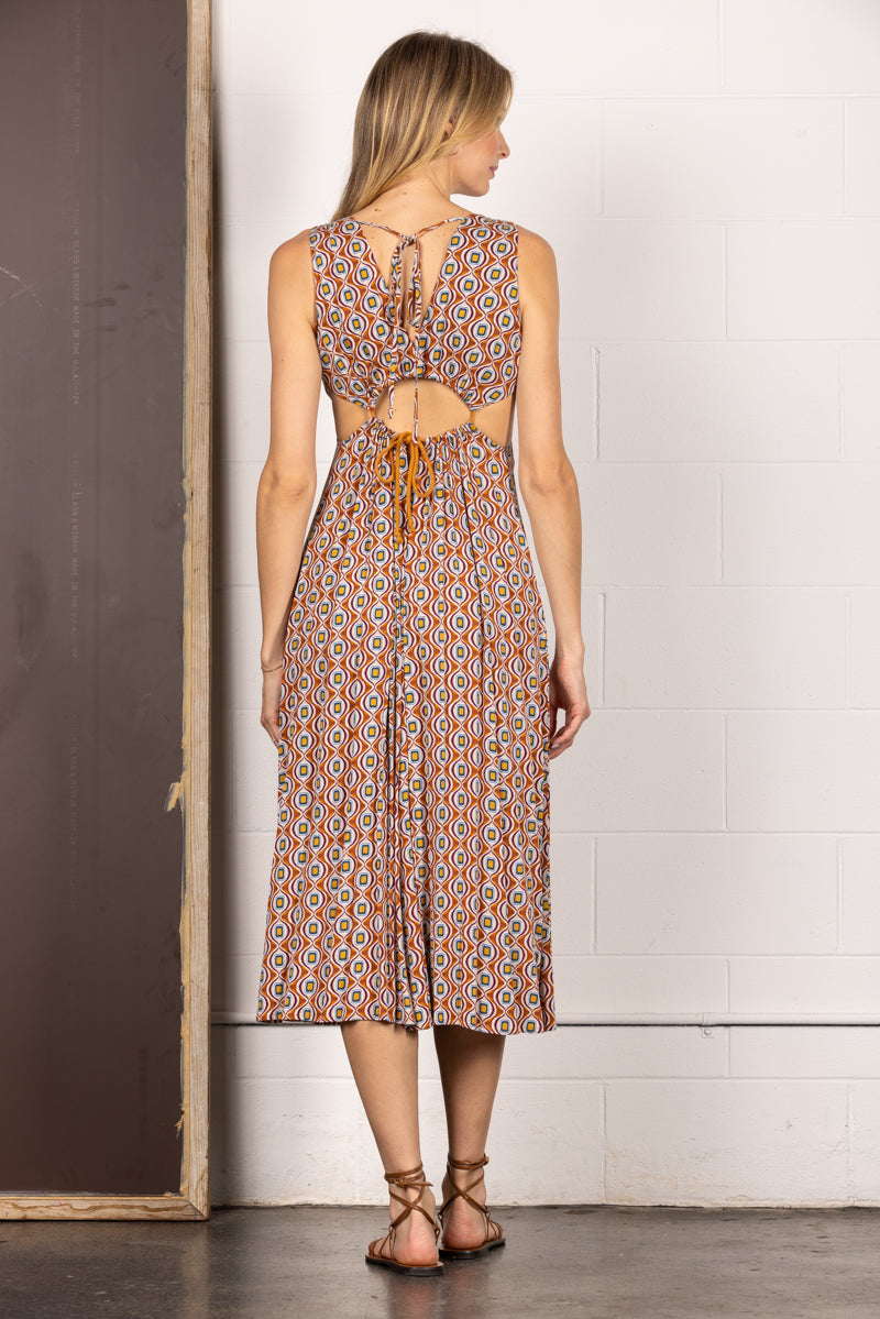 brown drawstring dress ASOS DESIGN soft draped midi dress with drawstring tie sides in chocolate
