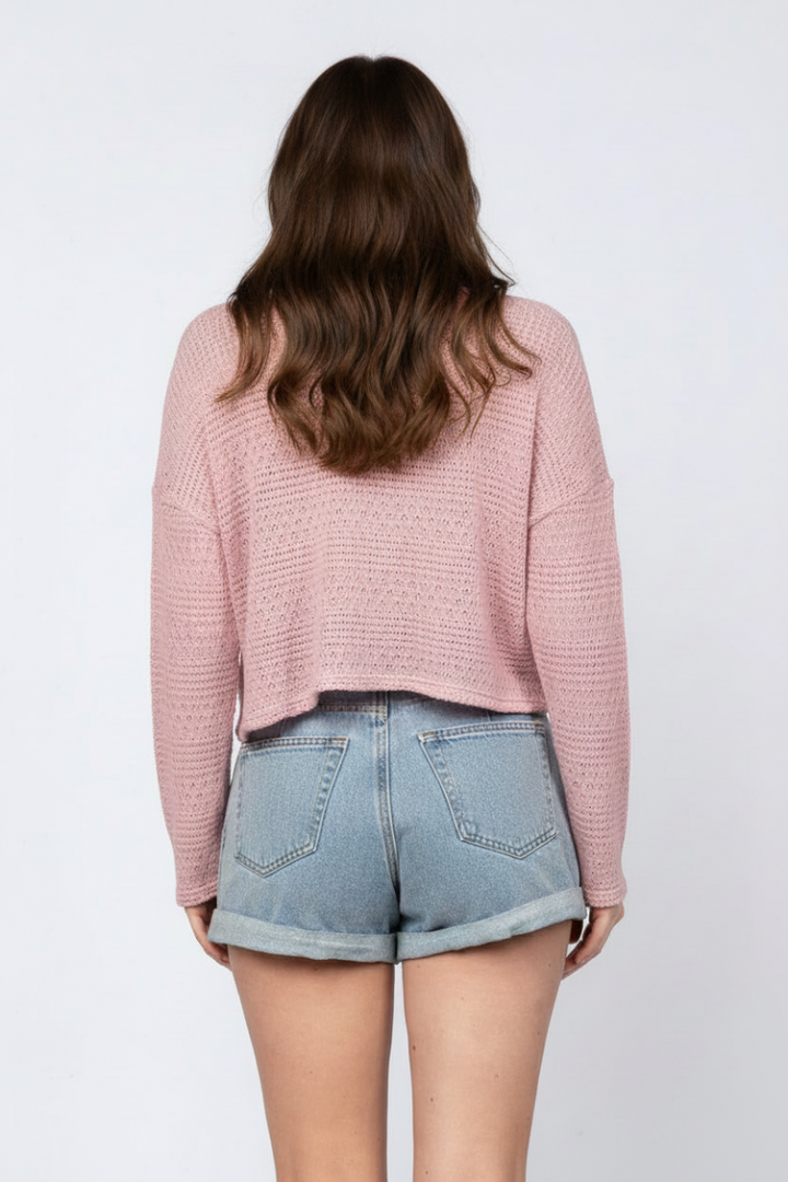 LONG SLEEVES KNITTED TOP-L4071