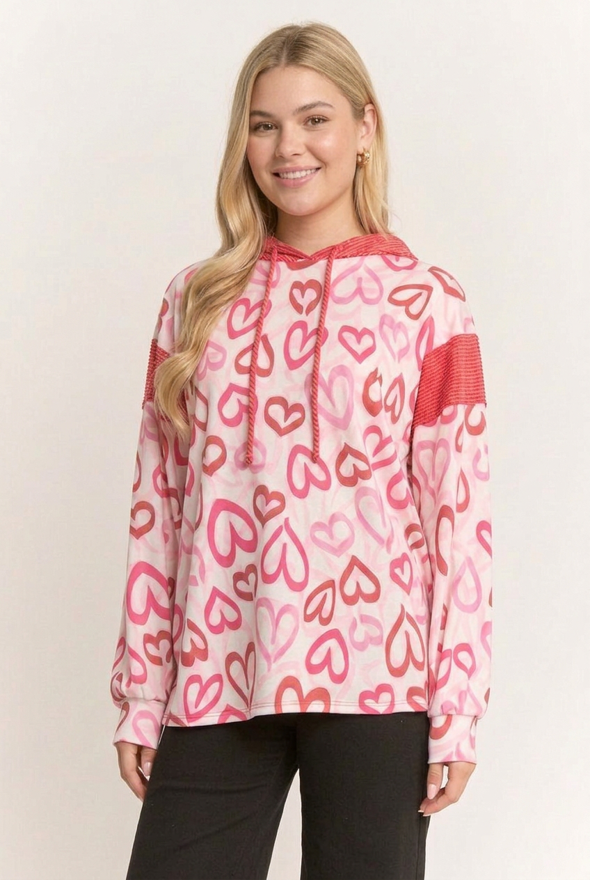 Side studio pose with the approved blonde model facing the camera