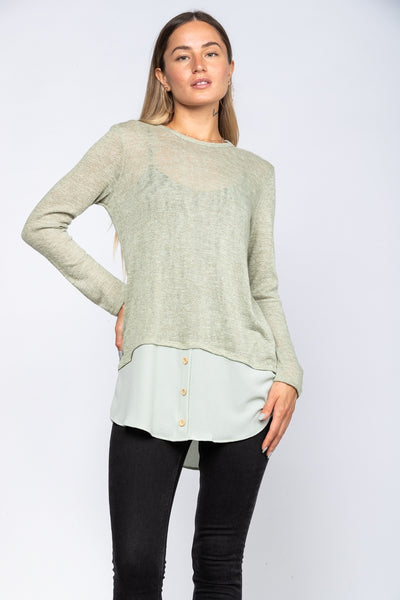 OLIVE SHIFT TUNIC TOP TY2229