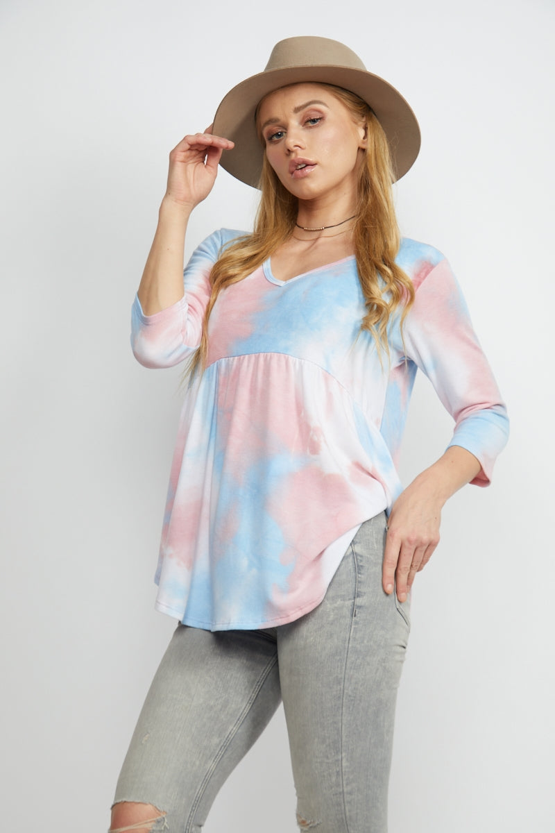 CANDY TIE DYE DOLL STYLE KNIT TOP ST1809