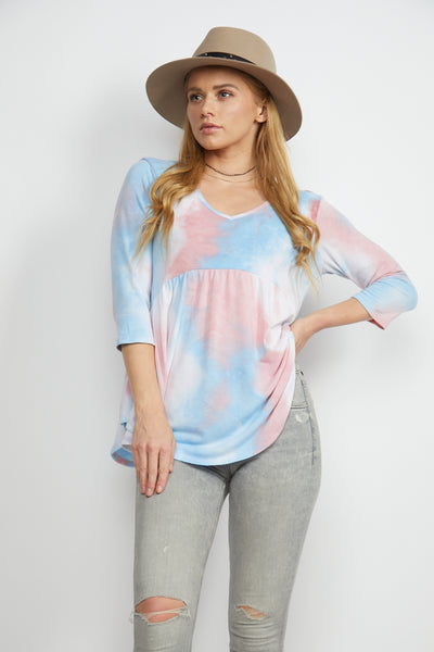 CANDY TIE DYE DOLL STYLE KNIT TOP ST1809
