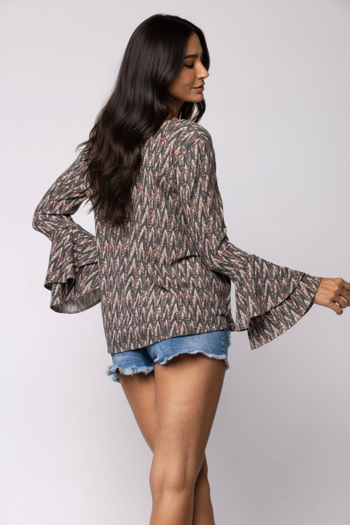 BELL LONG SLEEVES KNIT TOP TJ10311-