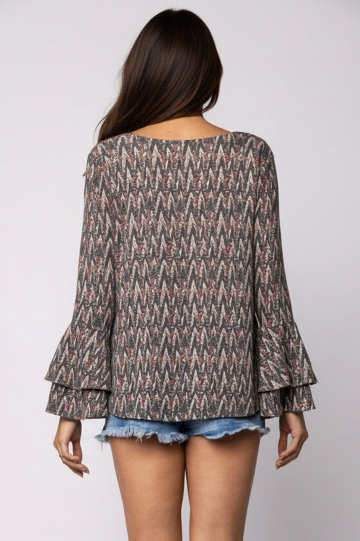BELL LONG SLEEVES KNIT TOP TJ10311-