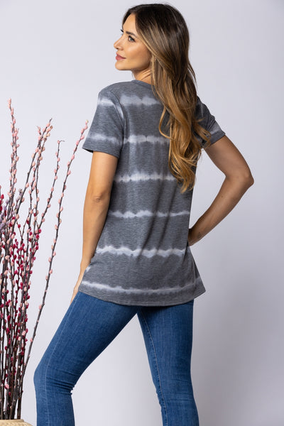 GREY AND BLUE TIE DYE KNIT TOP-ST2000
