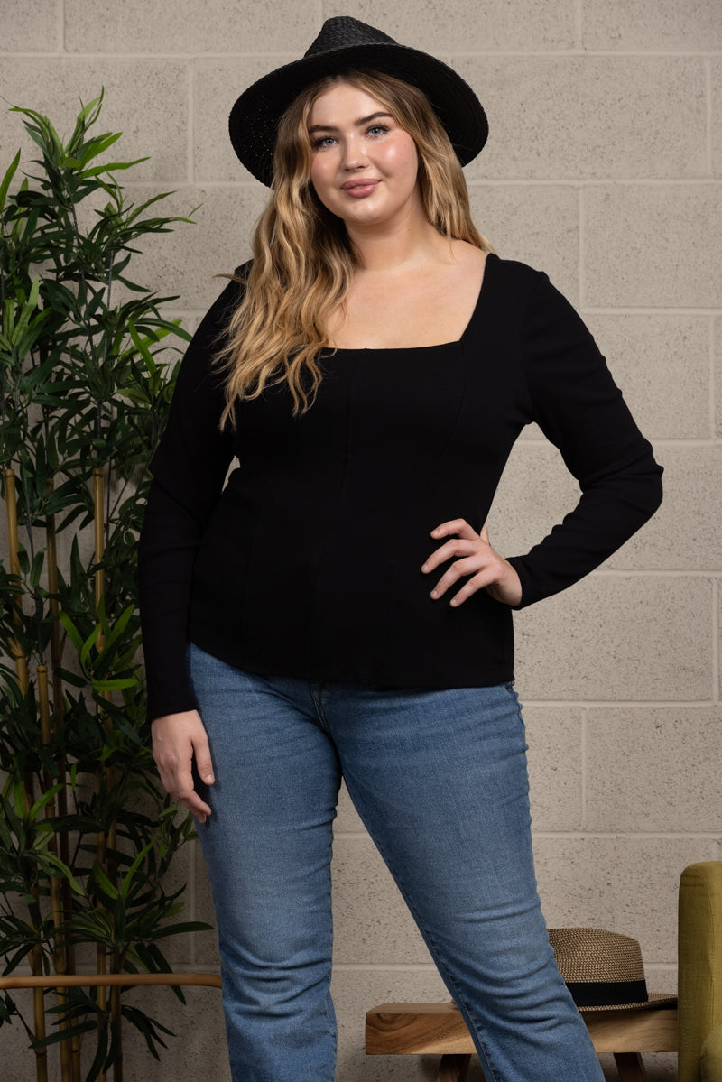 RIBBED TUBE PLUS SIZE  TOP