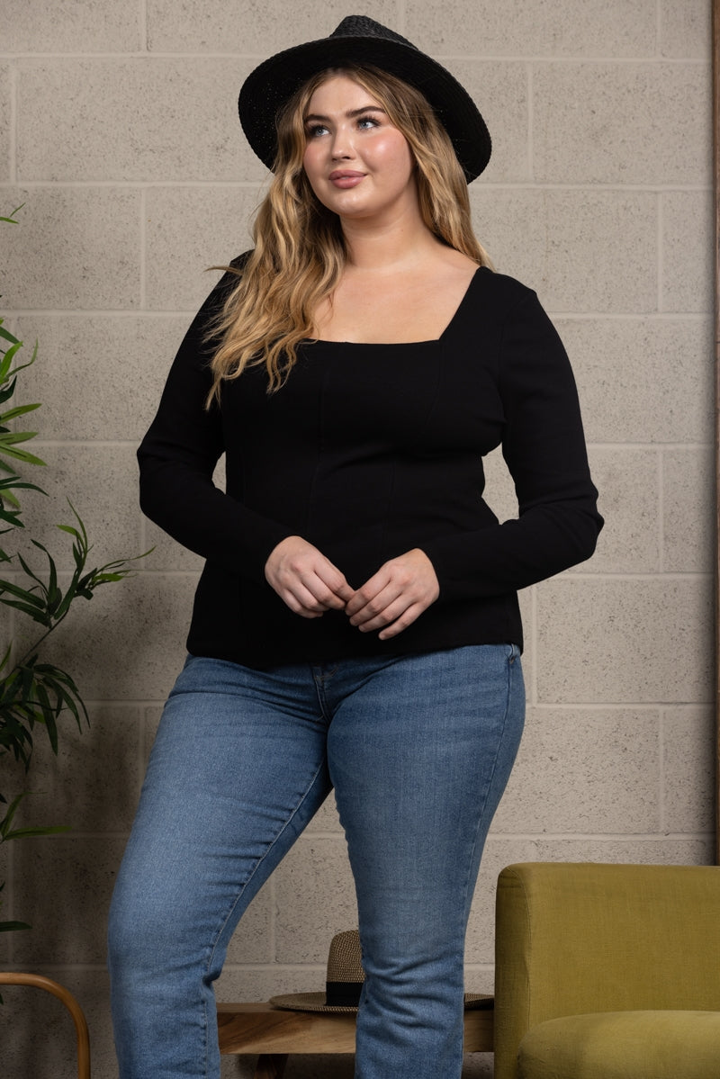 RIBBED TUBE PLUS SIZE  TOP