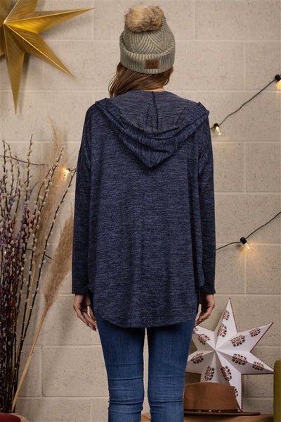 HOODED KNIT CARDIGAN